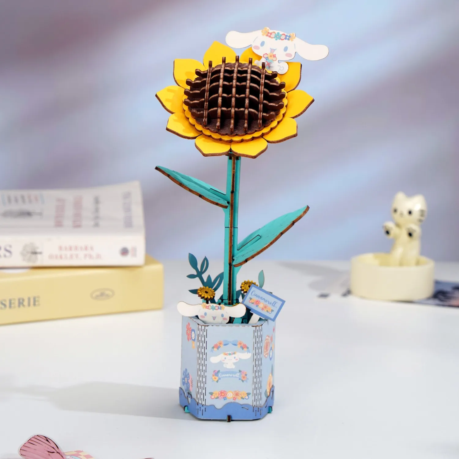Hello Kitty Cinnamoroll Sunflower 3D-trepuslespill 82 brikker