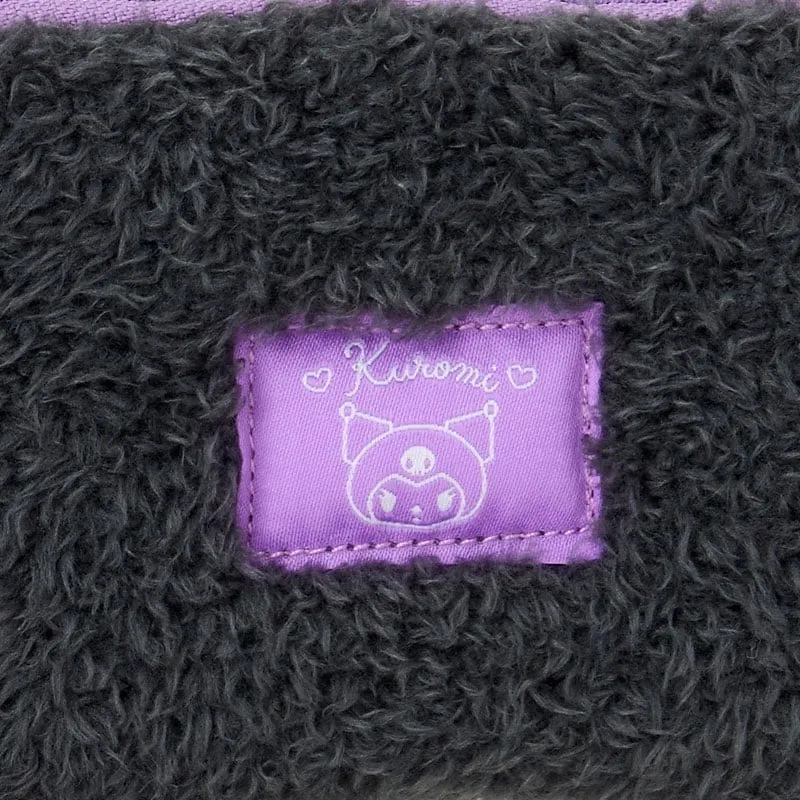 Kuromi Fuzzy Mini Zipper Pouch liten pung med karabinkrok