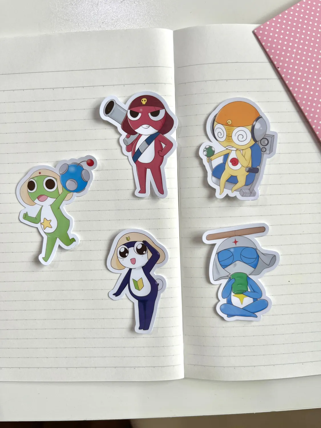 Kururu4ever Sgt. Frog Keroro Stickers klistremerker All 5 vanntett vinyl