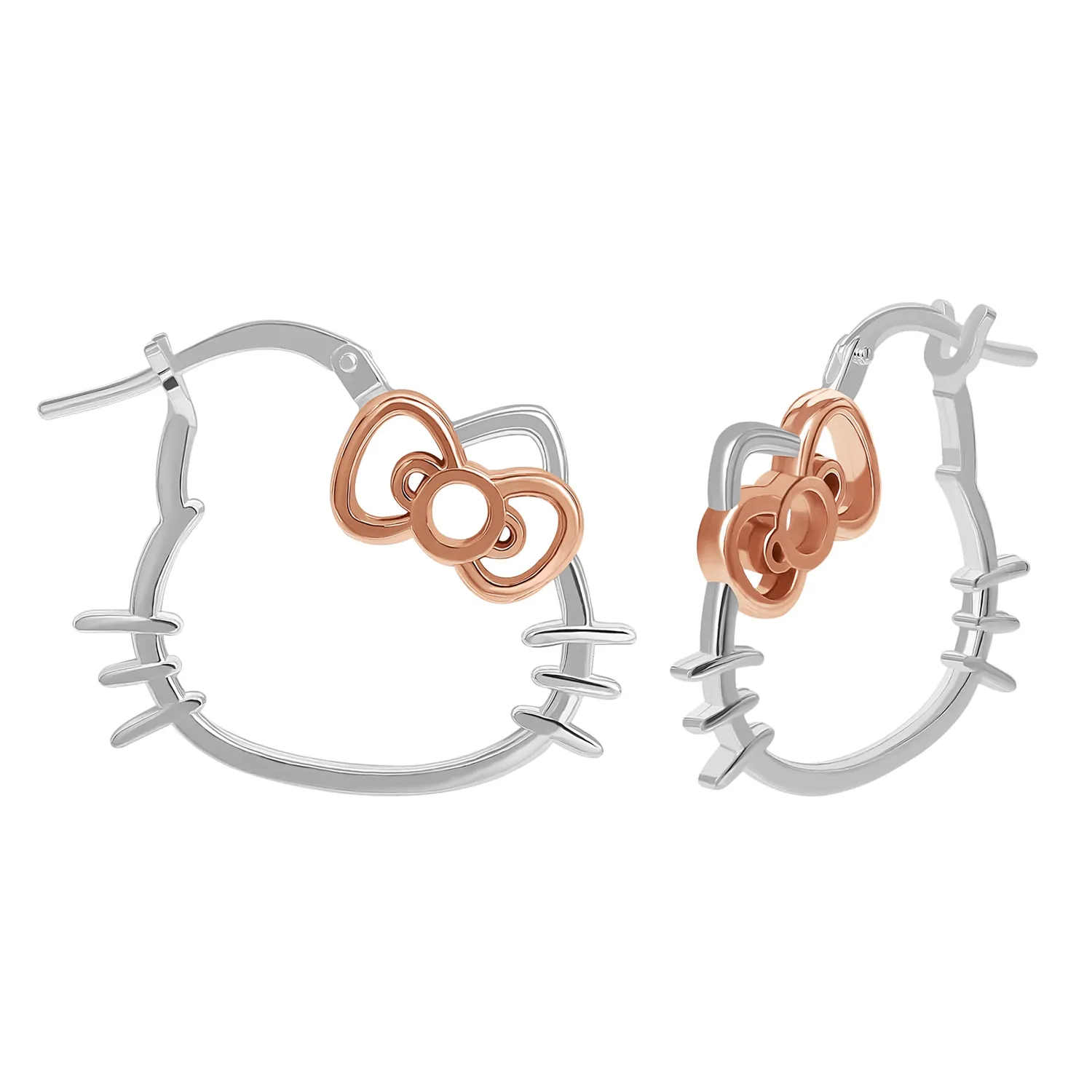 Hello Kitty Sterling Silver Hoop Earrings øredobber i 925 sølv