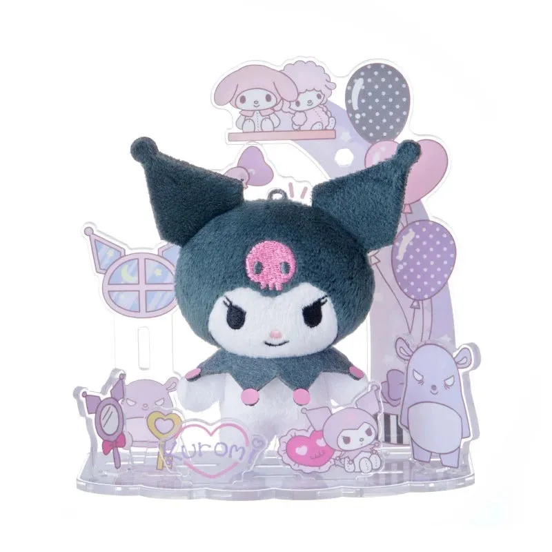 Hello Kitty Nuikatsu Plushie Life Kuromi Mini Plush & Acrylic Stand Set