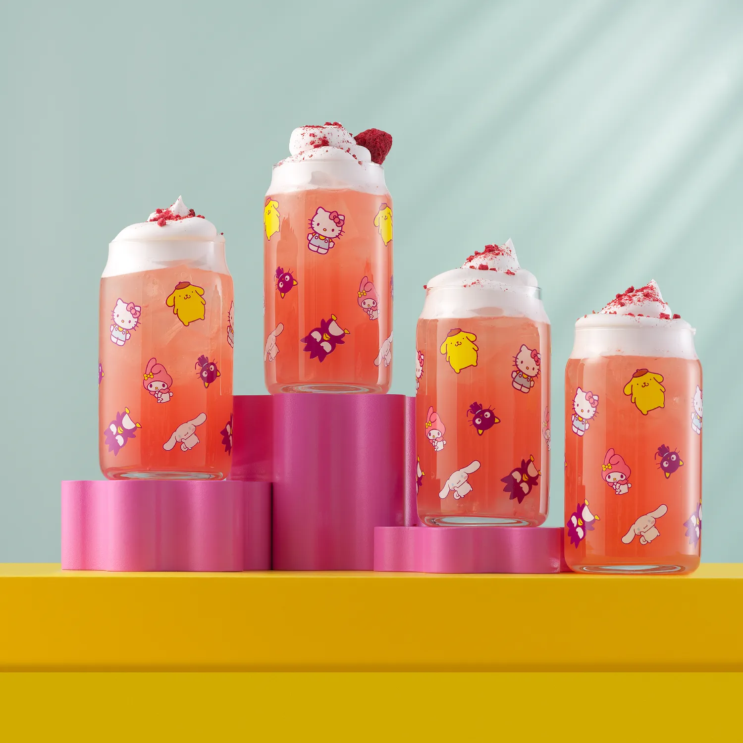 Hello Kitty Daydream Tumbler Glasses drikkeglass 4-pakning