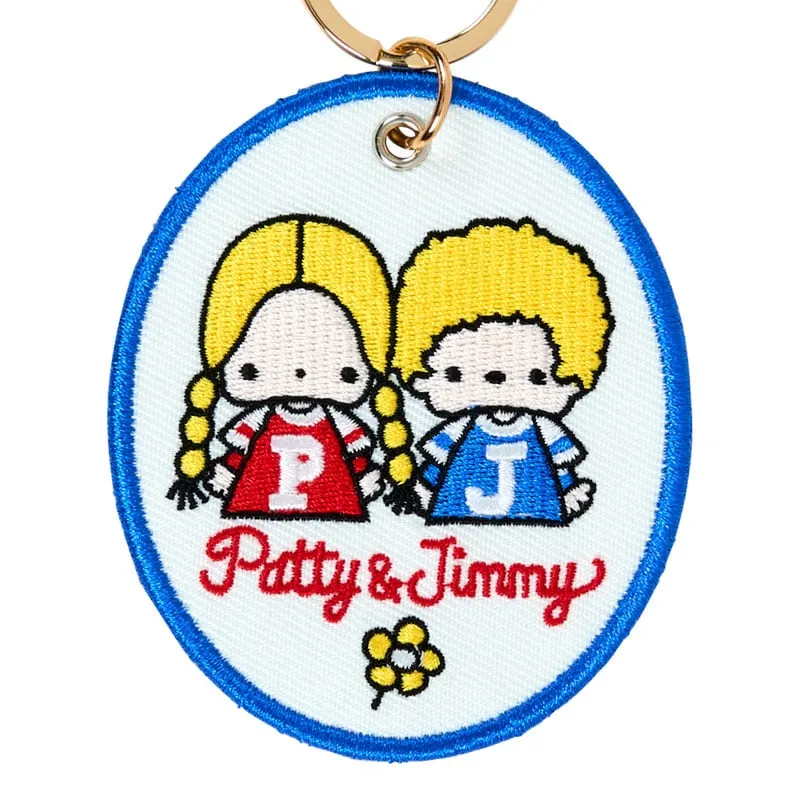 Hello Kitty Sanrio Character Award Patty & Jimmy Mascot Badge Keychain nøkkelring