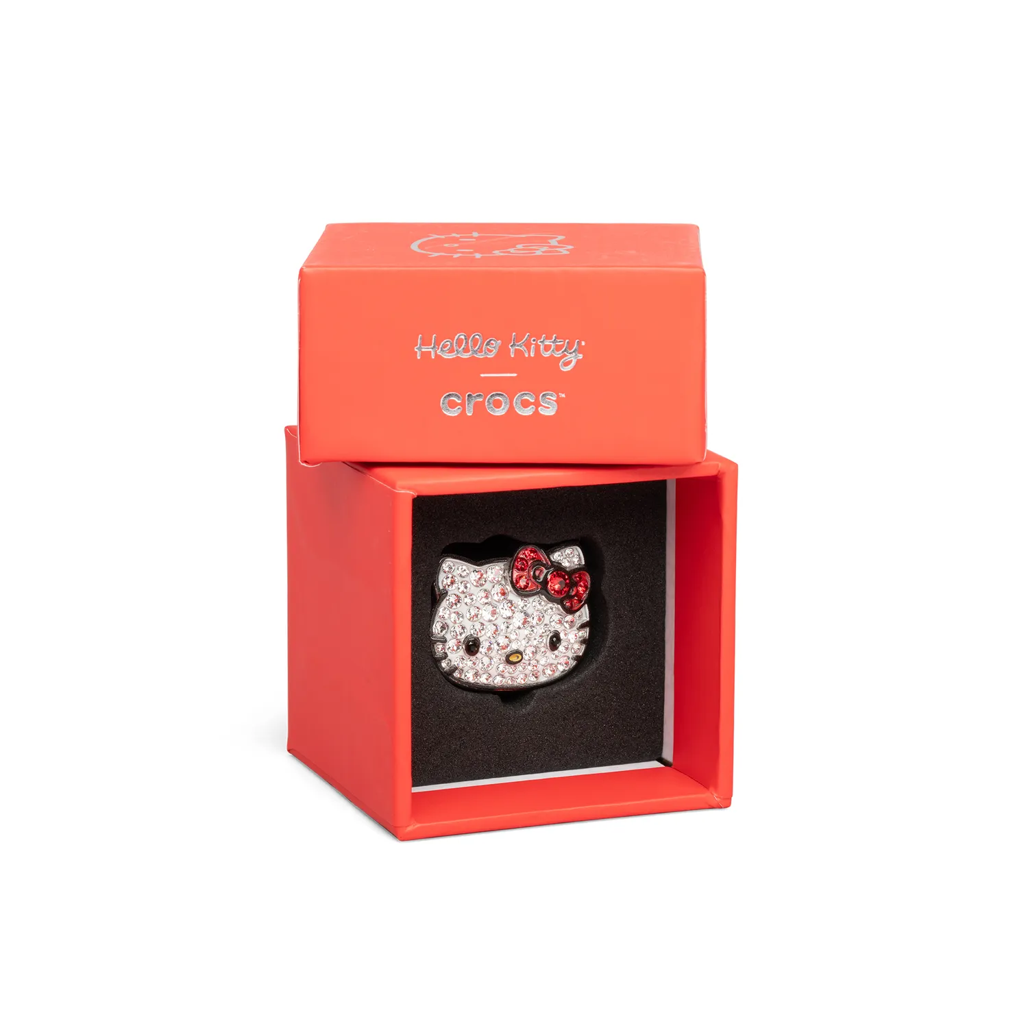 Hello Kitty Crocs Jibbitz med Swarovski-krystaller hvit 1 stk