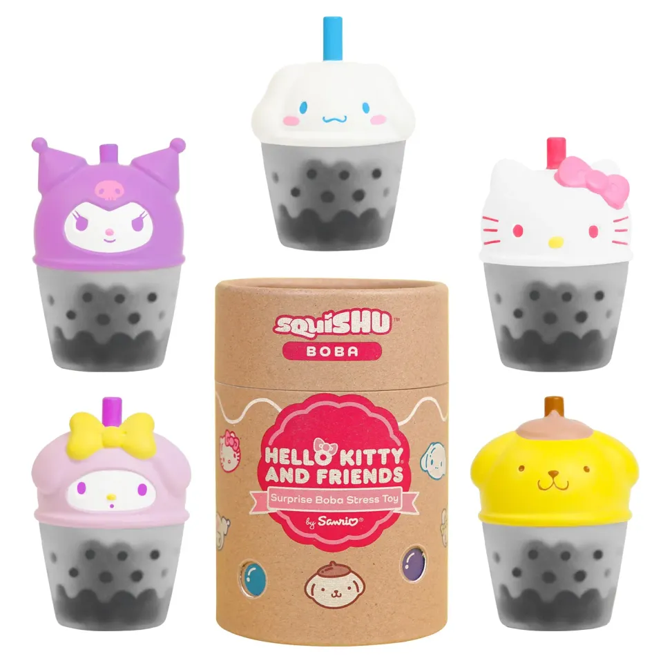 Hello Kitty and Friends Boba Tea Capsule SquiSHU squishy 1 stk. overraskelse
