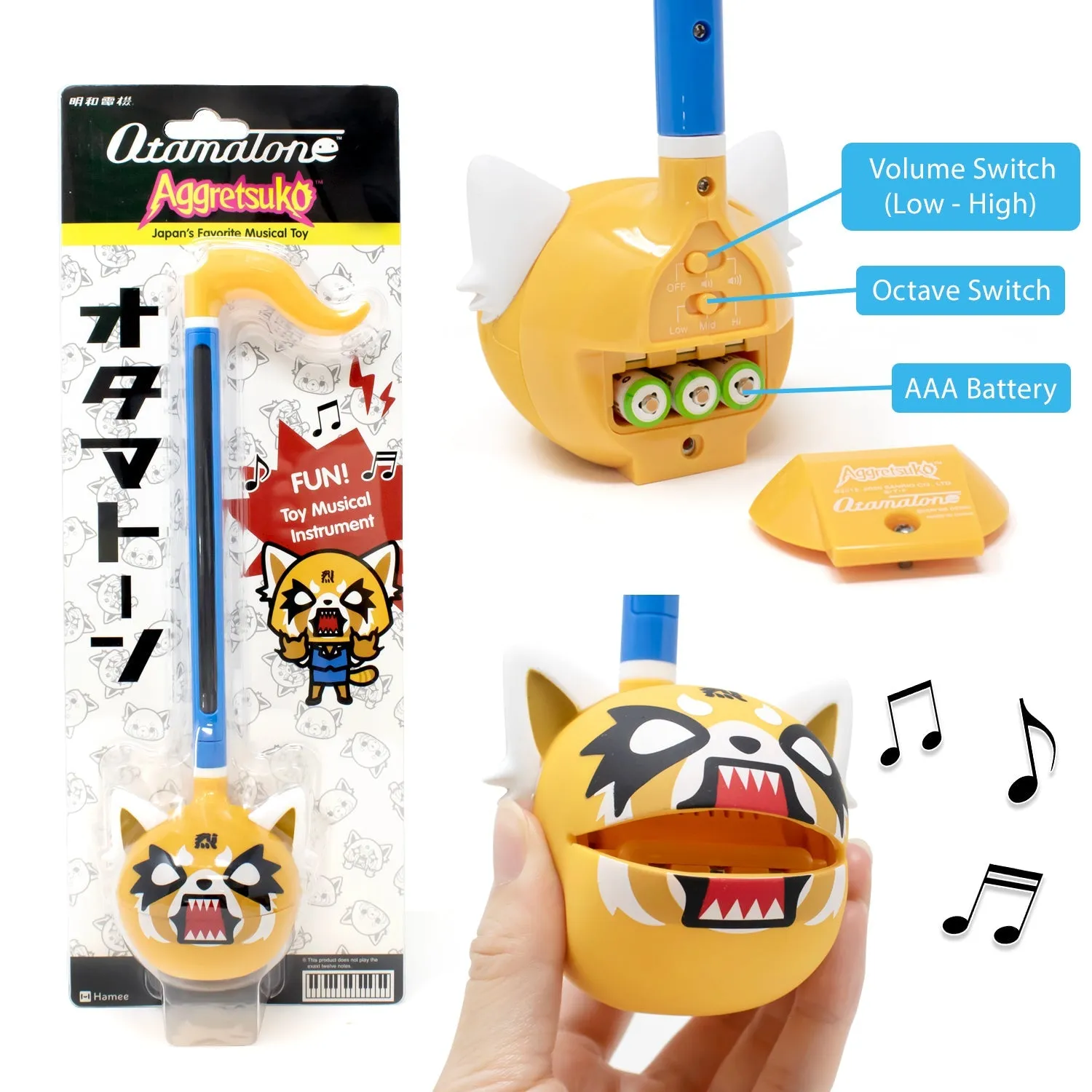 Otamatone Sanrio Aggretsuko Rage elektronisk instrument