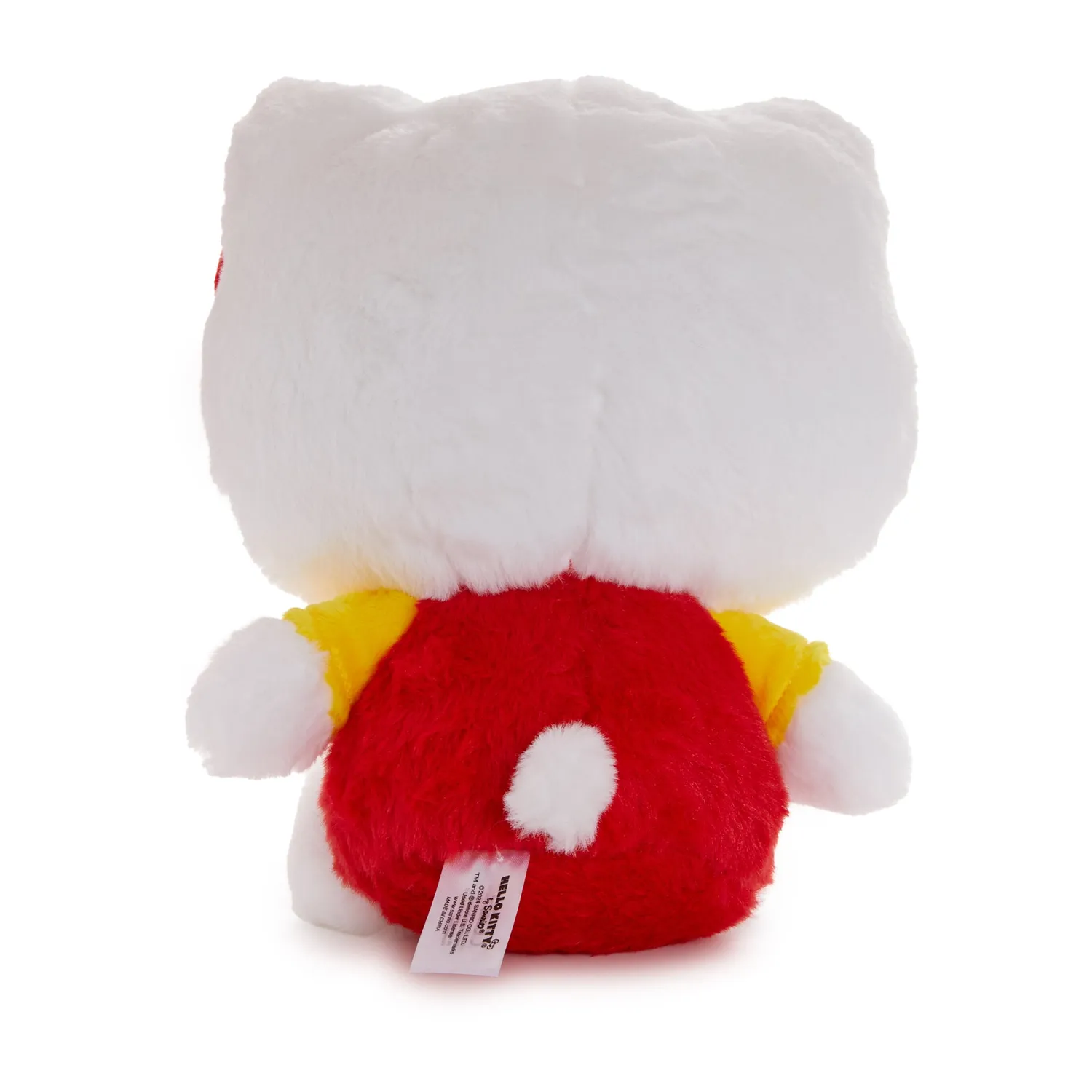 Hello Kitty 10" Standard plysjbamse rød sløyfe og overall