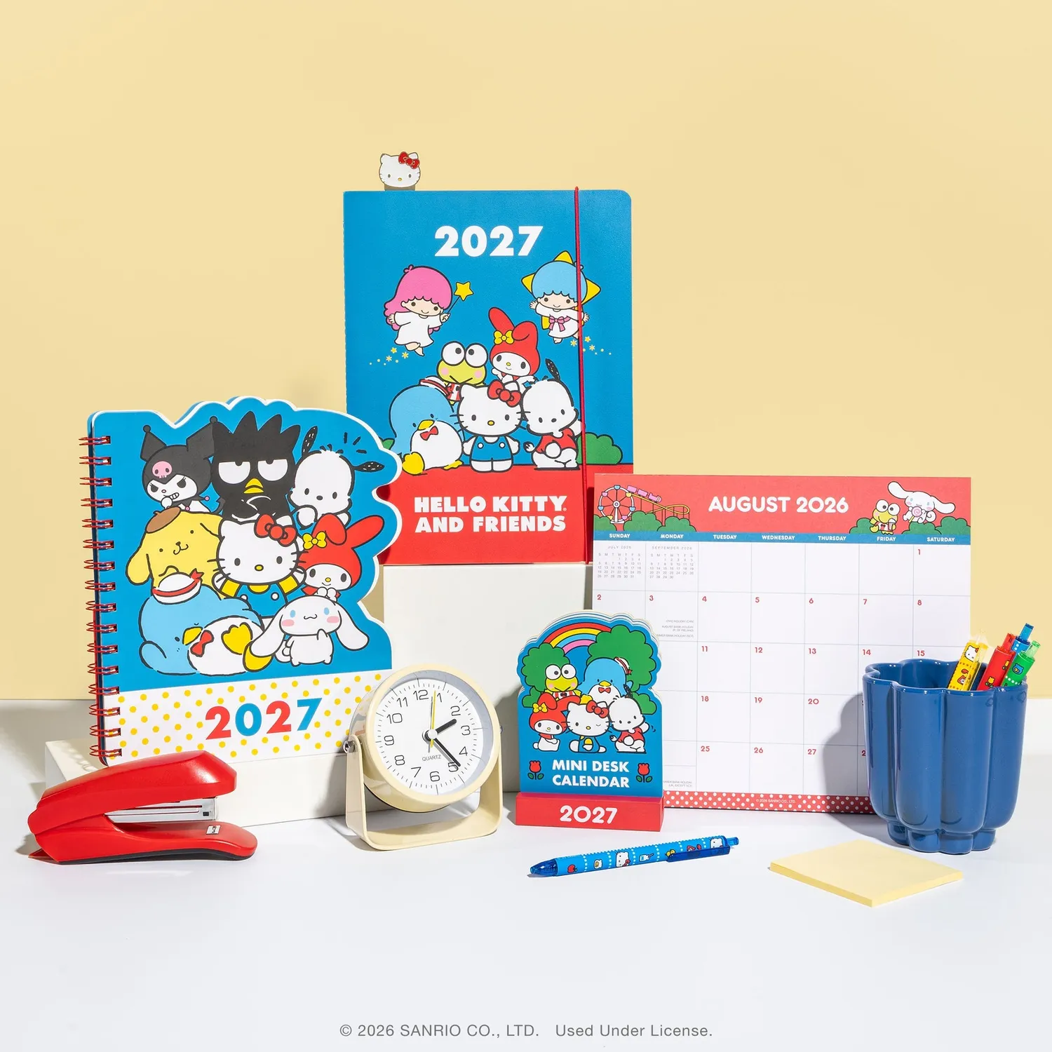 Hello Kitty and Friends 2027 Retro Magnetic Monthly Pad kalender 17 måneder