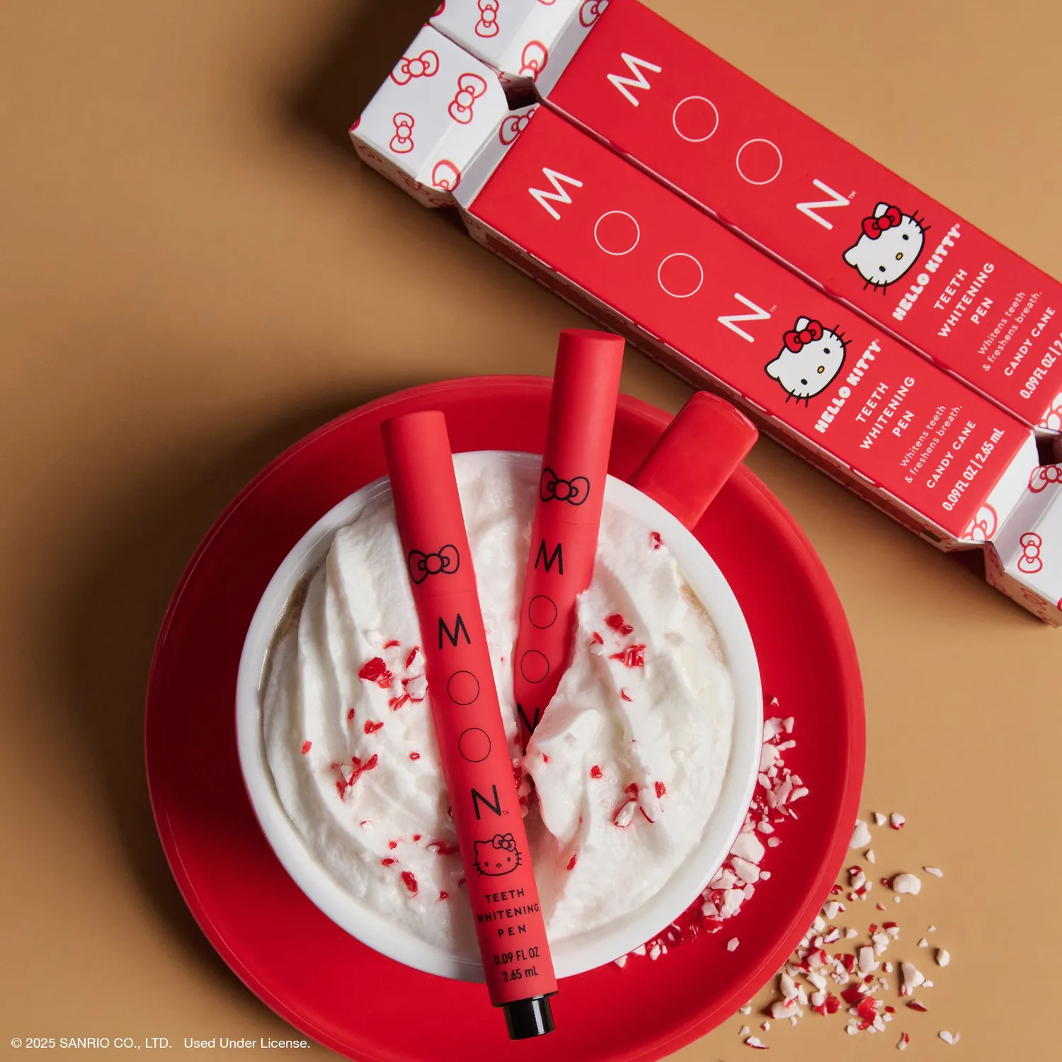 Hello Kitty x MOON Oral Beauty Whitening Pen Duo tannblekingspenner Candy Cane