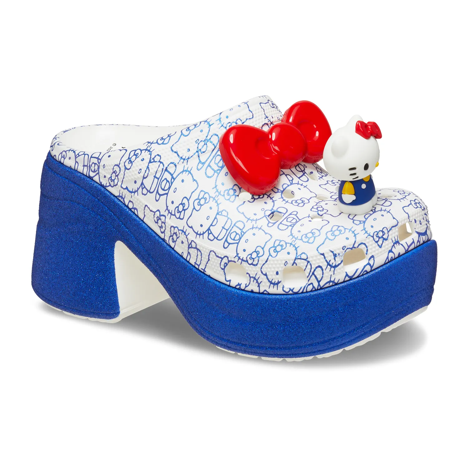 Hello Kitty x Crocs Adult Siren Heeled Clog tresko hvit M2W4 høy hæl