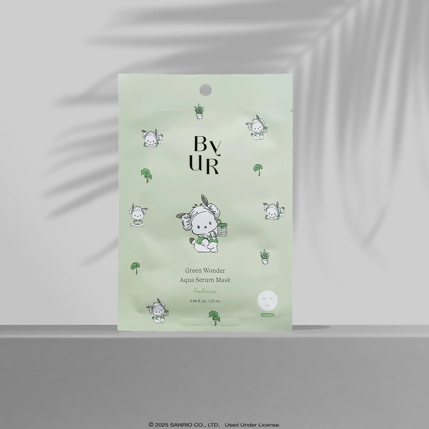 Hello Kitty Pochacco x ByUR Green Wonder Aqua Serum Mask 1 stk vegansk
