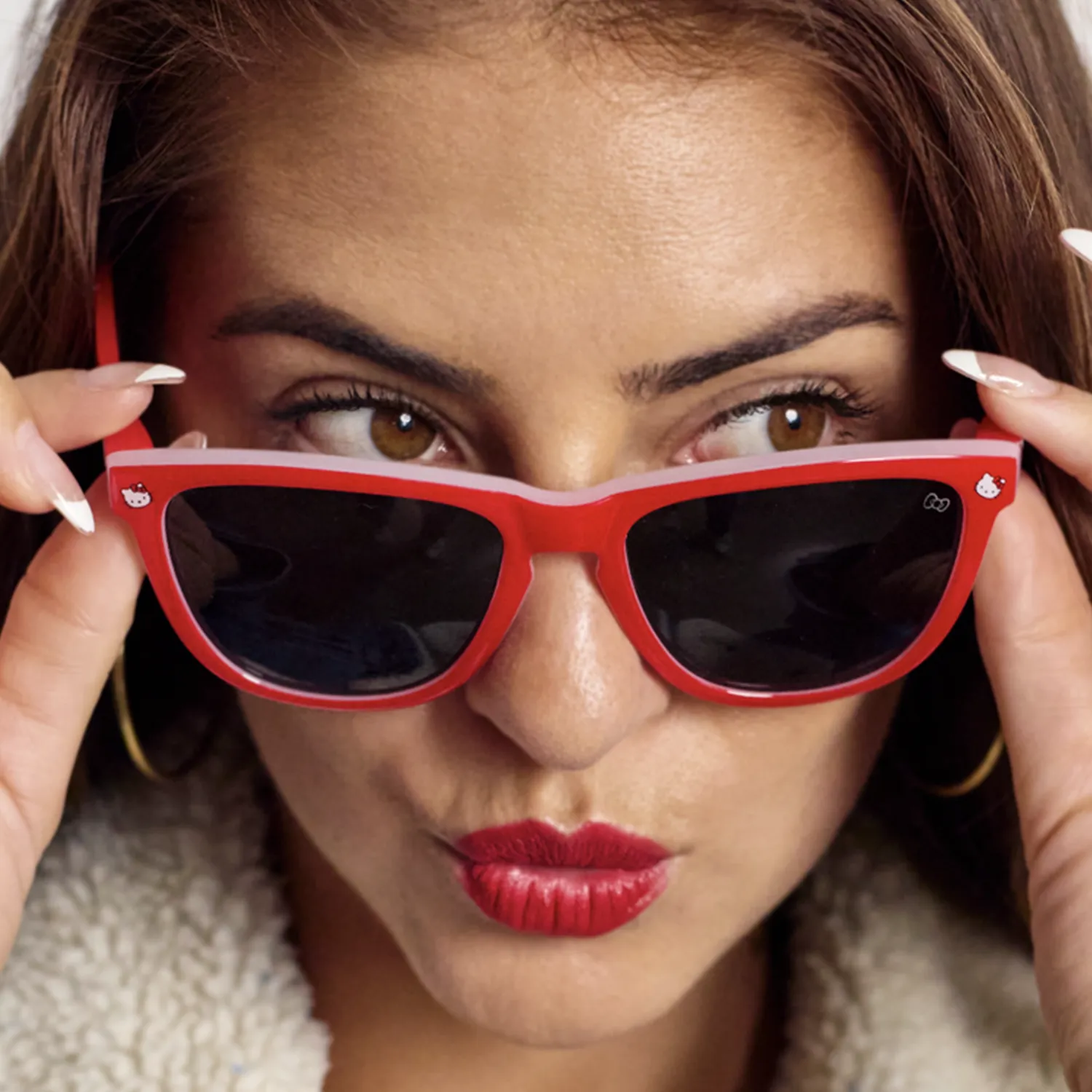 Hello Kitty x Knockaround Classic Red Sunglasses Premiums-solbriller