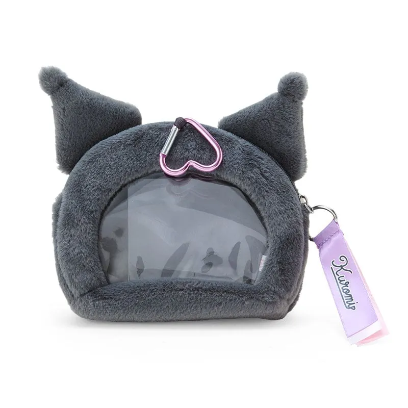 Hello Kitty Kuromi Plush Mini Face Pouch plysjpung med vindu