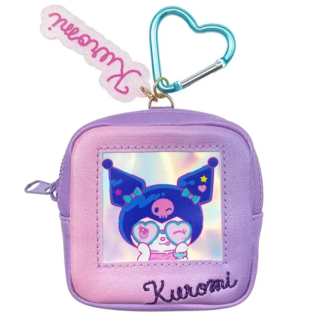 Hello Kitty Kuromi Loves U mini glidelåspung 3 × 3"