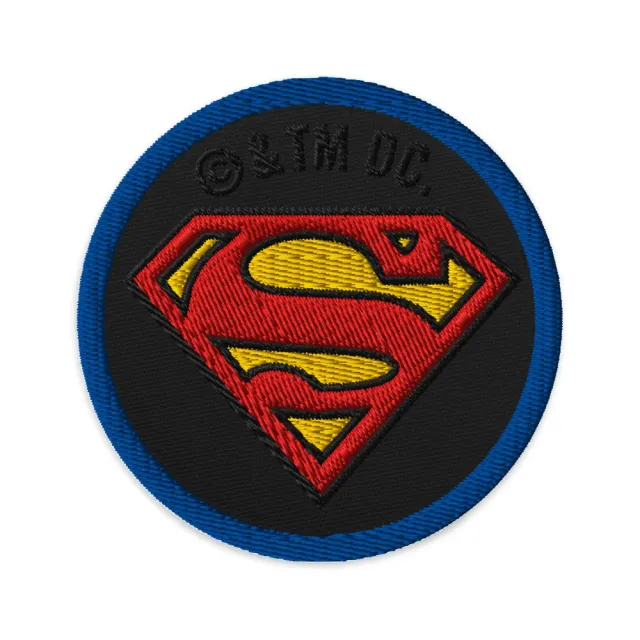 Batman SUPERMAN Logo S-Shield brodert merke svart 7,6 cm