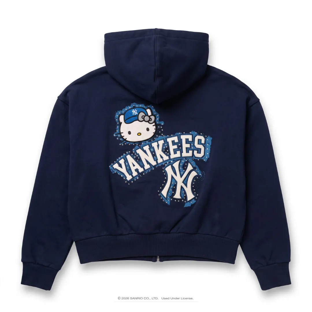 Hello Kitty The Wild Collective New York Yankees zip-hettejakke marineblå XS