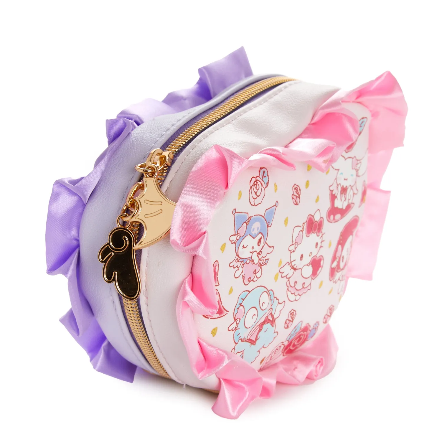Sanrio Characters Mini Heart Zipper Pouch Bright and Dark Angel Series hjertepung