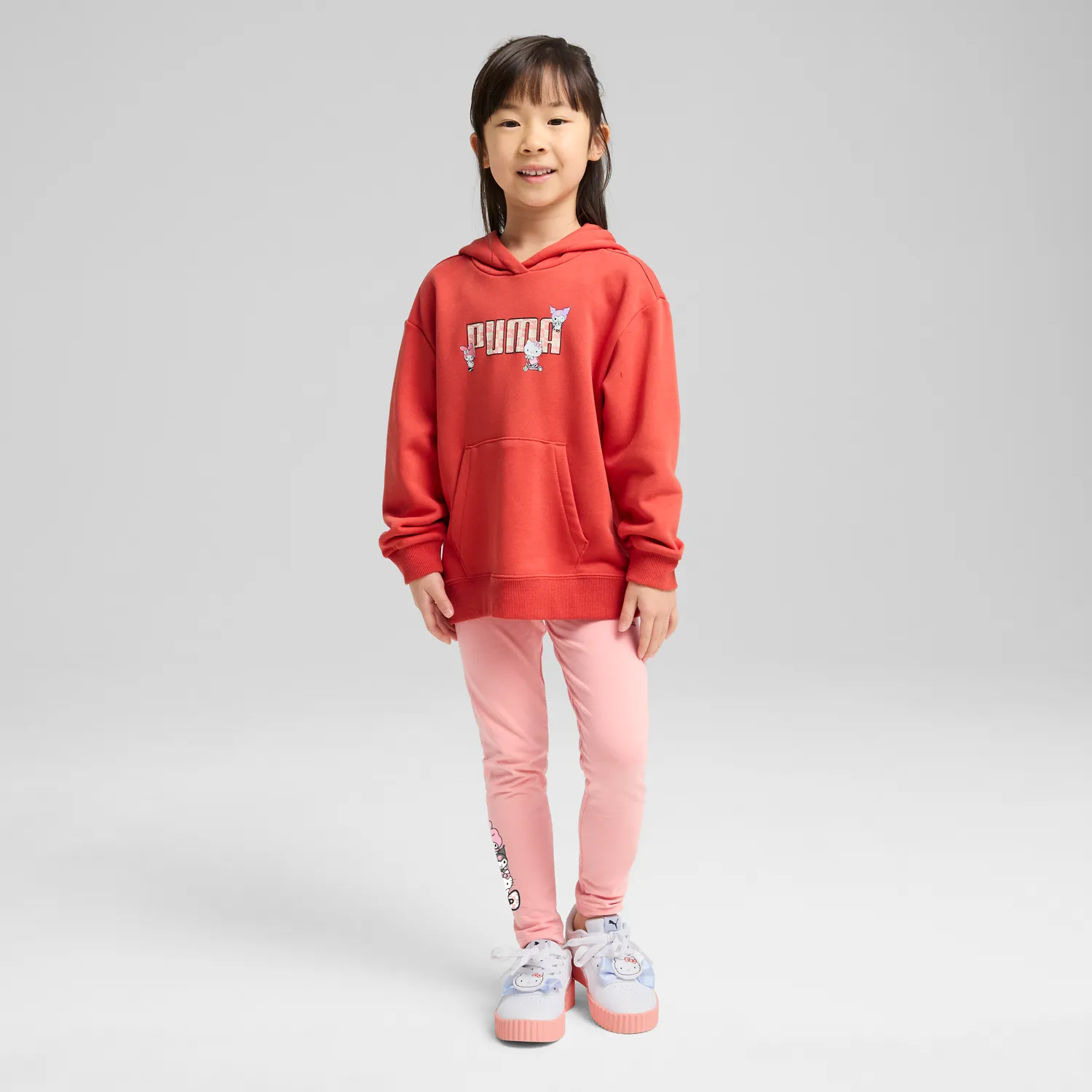 Hello Kitty and Friends PUMA Kids Relaxed Hoodie Red Fire 3T