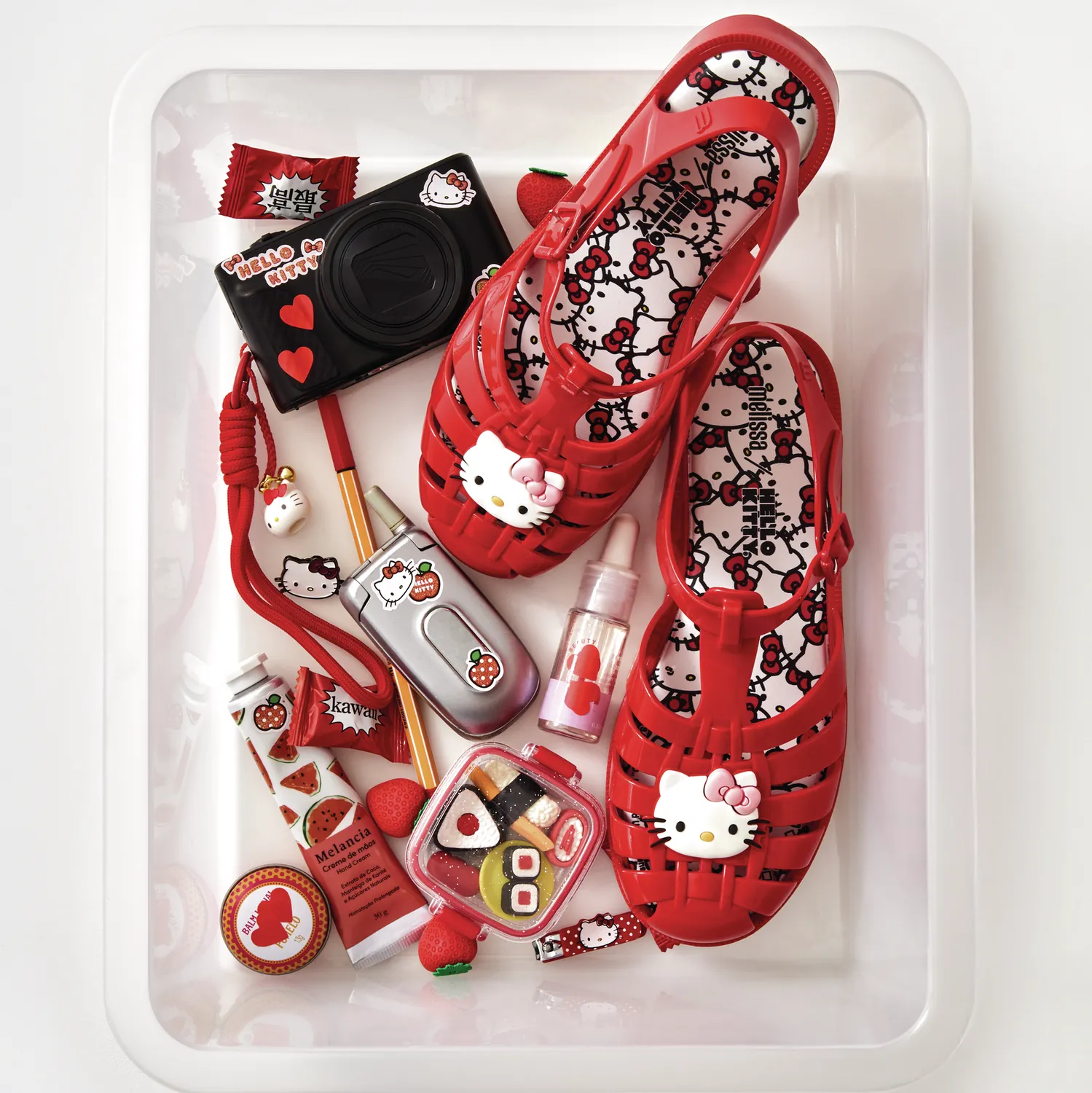 Hello Kitty Melissa Possession sandaler rød PVC