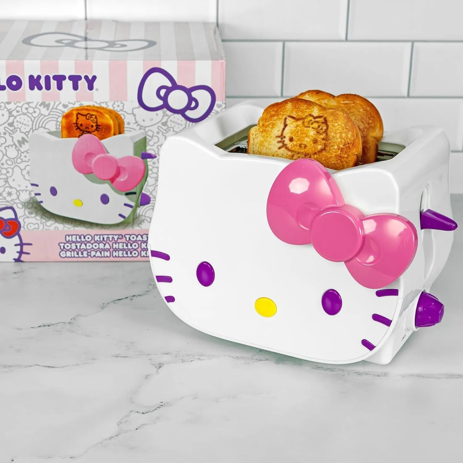 Hello Kitty Deluxe 3D-brødrister med brede spor