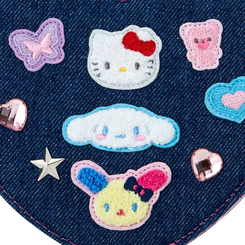 Hello Kitty Sanrio Characters Folding Stand Mirror speil – Denim Patch