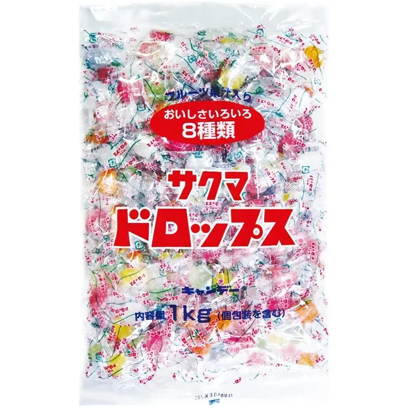 Neo Tokyo Sakuma Drops Classic sukkertøy 1 kg, åtte smaker