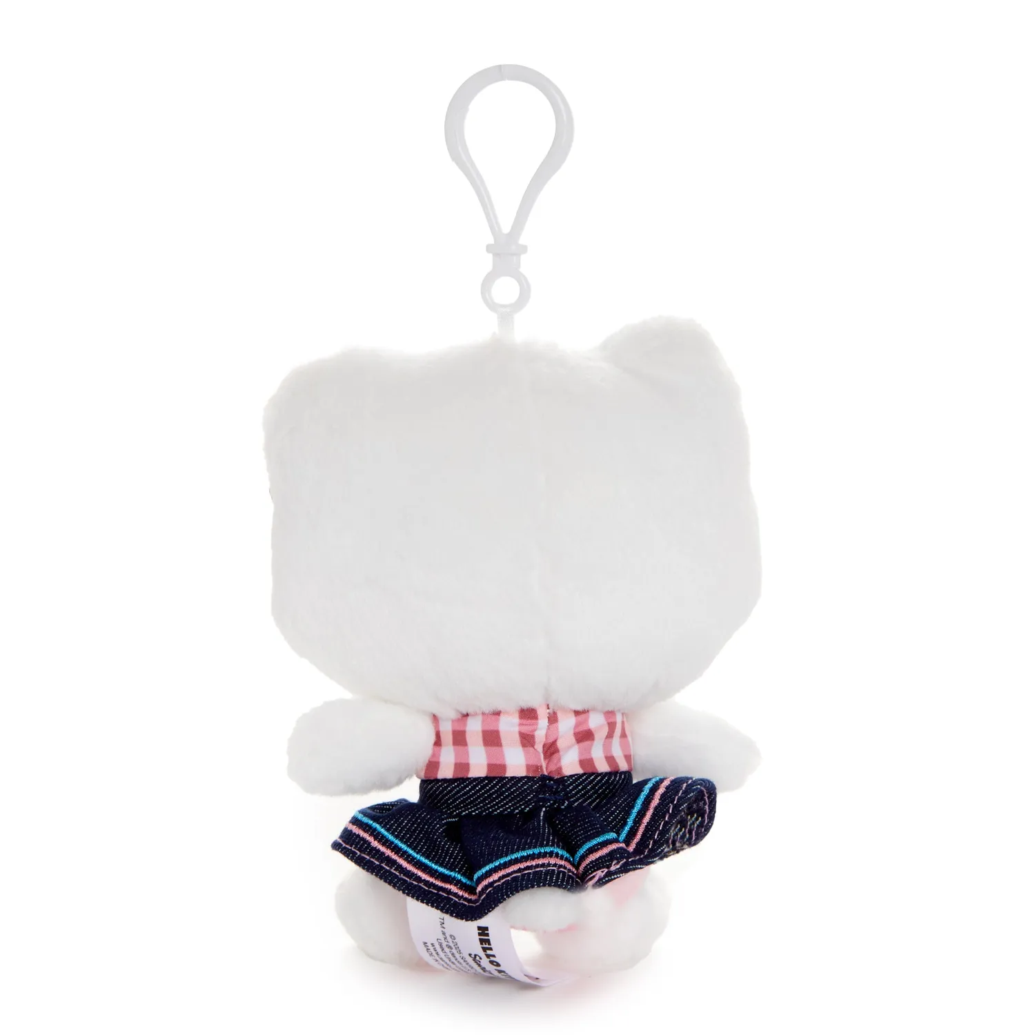 Hello Kitty Retro Denim Series maskot med klips, 15 cm