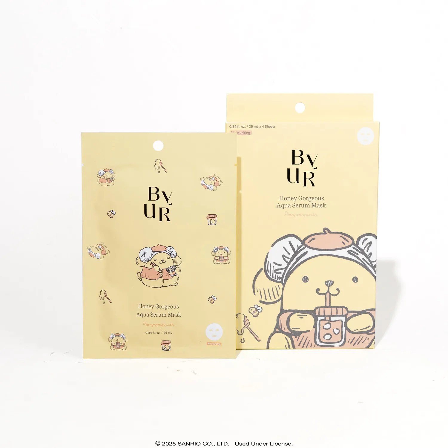 ByUR Sanrio K-Spa Pompompurin Aqua Serum Mask ansiktsmaske 1 stk med honning