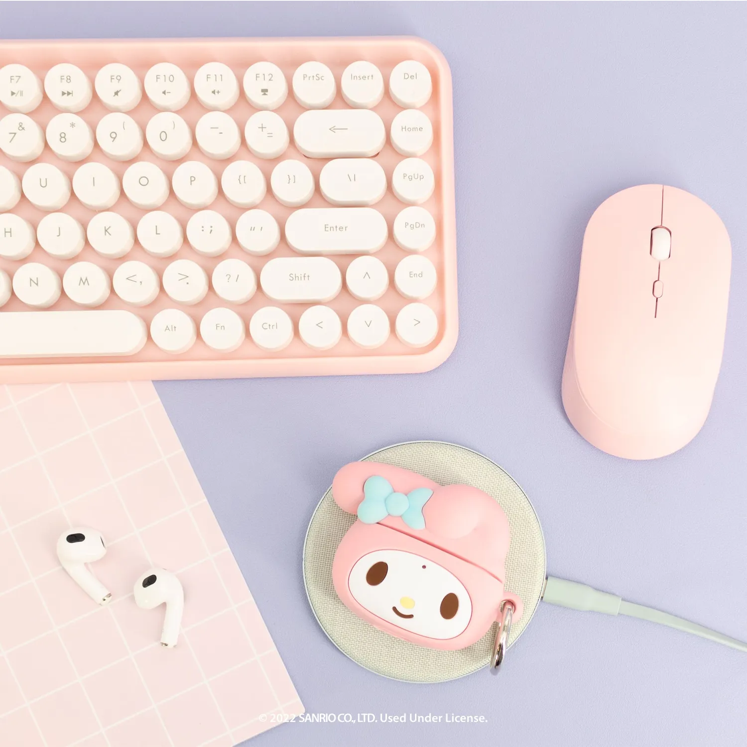 Hello Kitty My Melody AirPods-etui 3. gen lilla figur