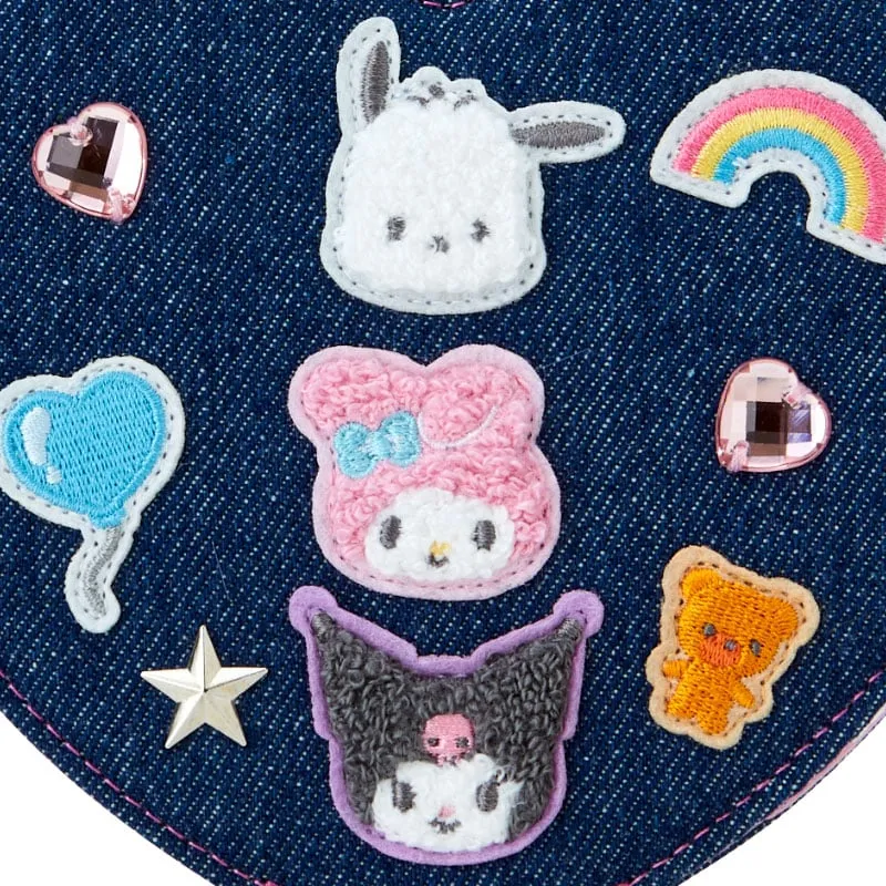 Hello Kitty Sanrio Characters Folding Stand Mirror speil – Denim Patch