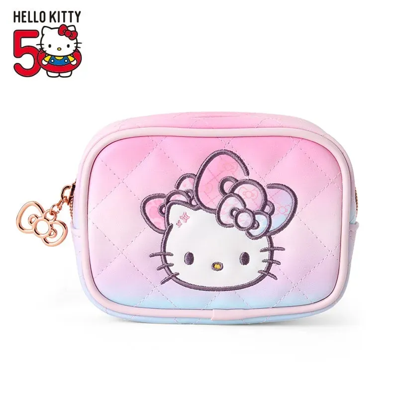 Hello Kitty Fashionable Ribbons Series Mini Zipper Pouch 50th Anniv. toalettmappe