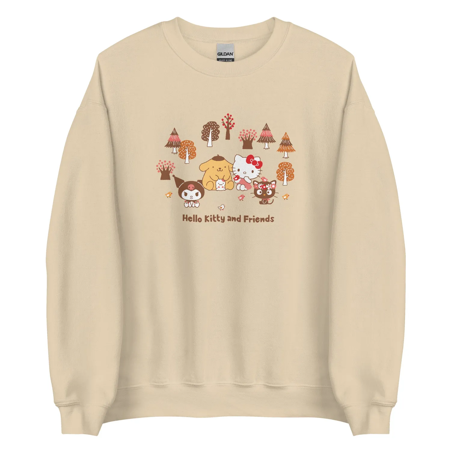 Hello Kitty and Friends Autumn Woods Classic Crewneck collegegenser S–3XL høstmotiv