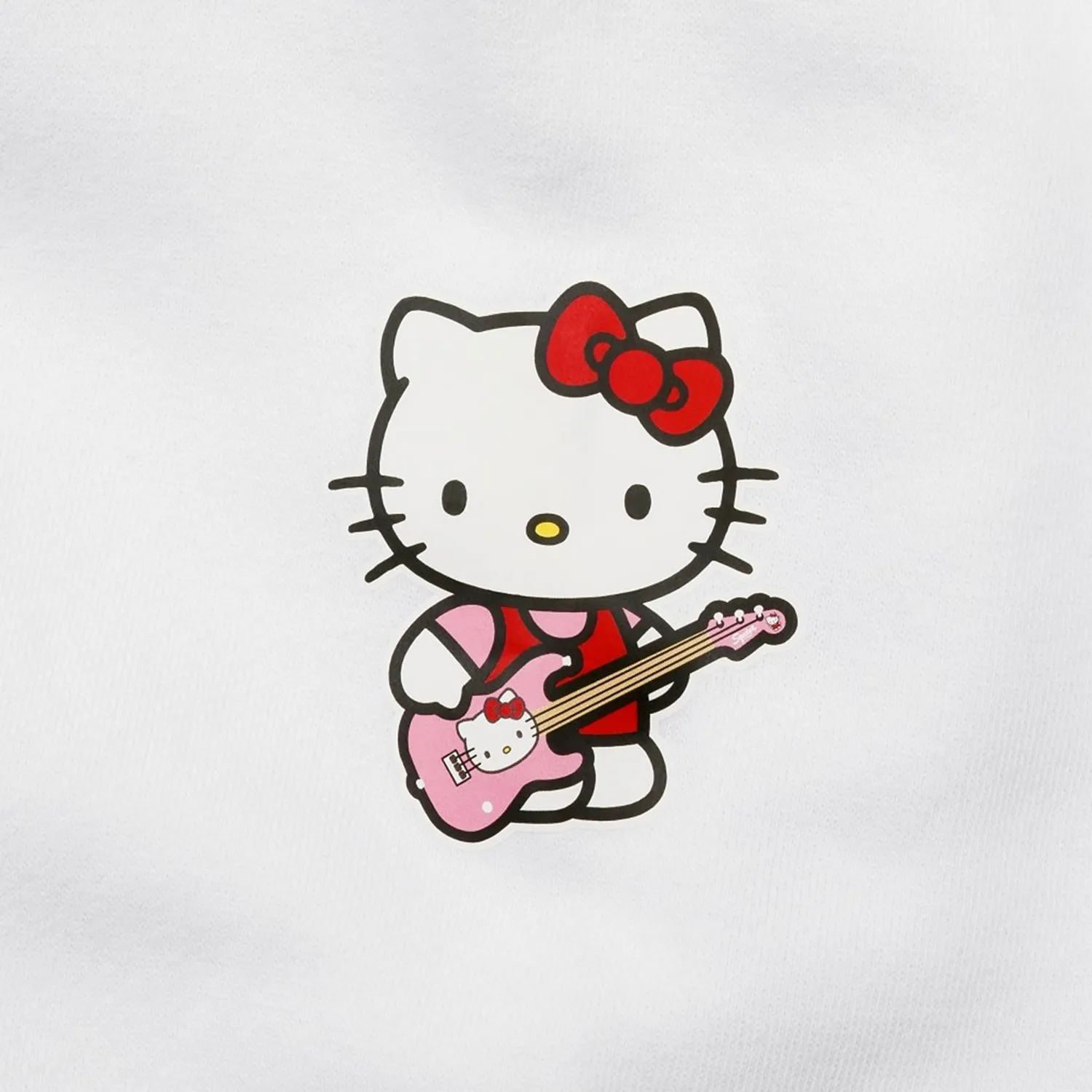 Hello Kitty x Fender White Sleeve Logo Hoodie hvit S–XL fleece