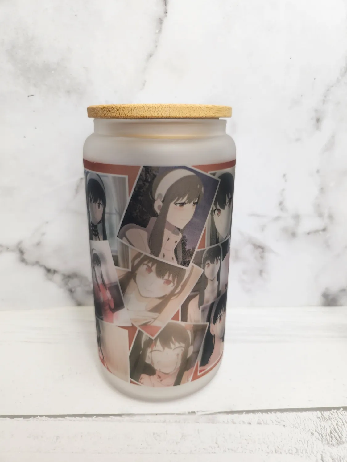 Anitaku Thorn Girl Assasin glasskopp 16 oz med bambuslokk
