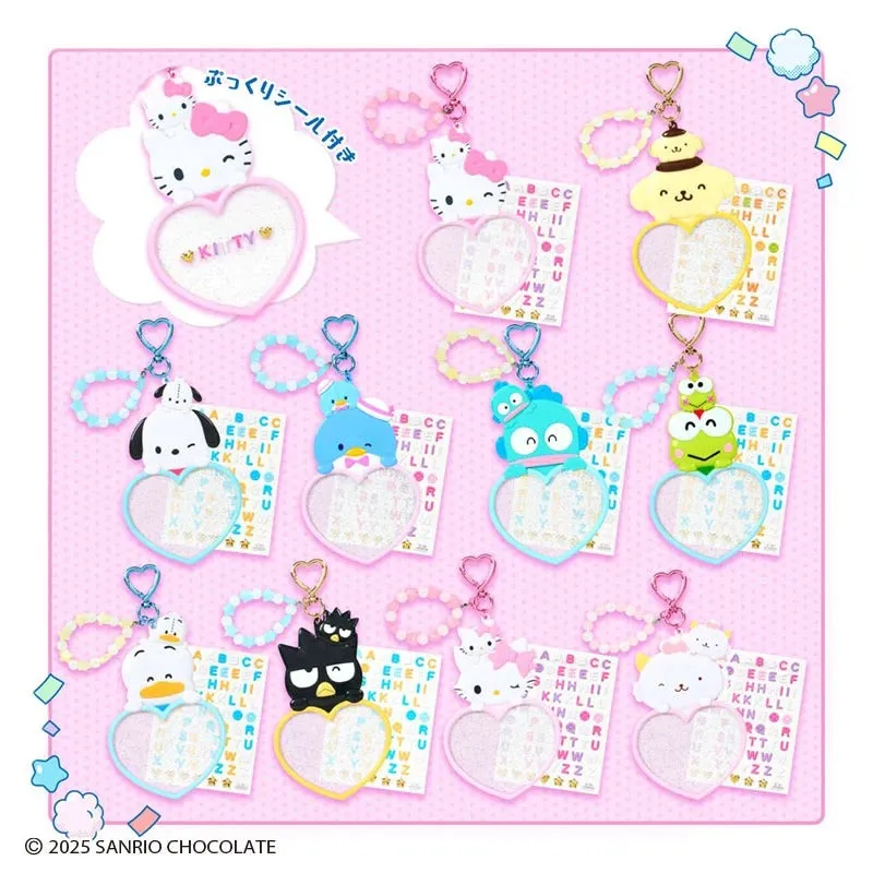 Hello Kitty Sanrio Character Award tilpassbar nøkkelring med klistremerker