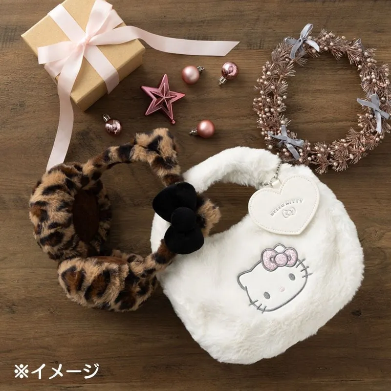 Hello Kitty Plush Boa Crossbody Bag veske miniveske myk boa