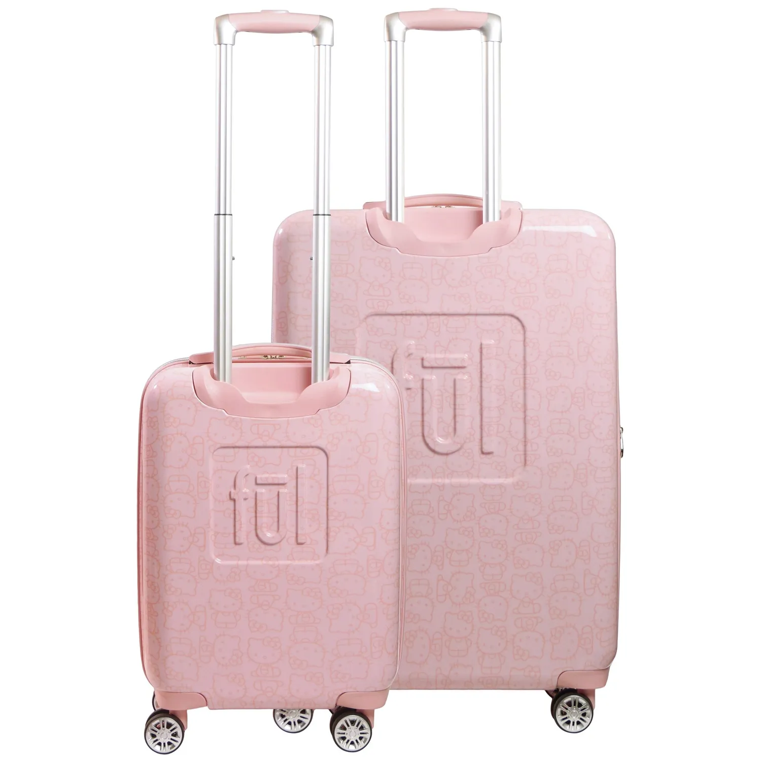 Hello Kitty FUL Pose 2-Pc Hardshell Luggage koffertsett rosa 2 deler utvidbart