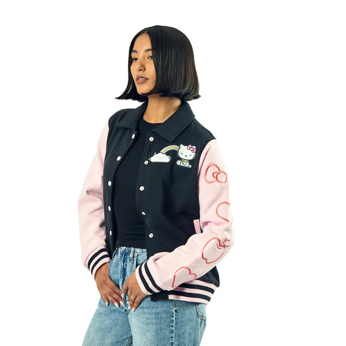 Hello Kitty Rainbow Varsity Jacket jakke – multi, S–XXL
