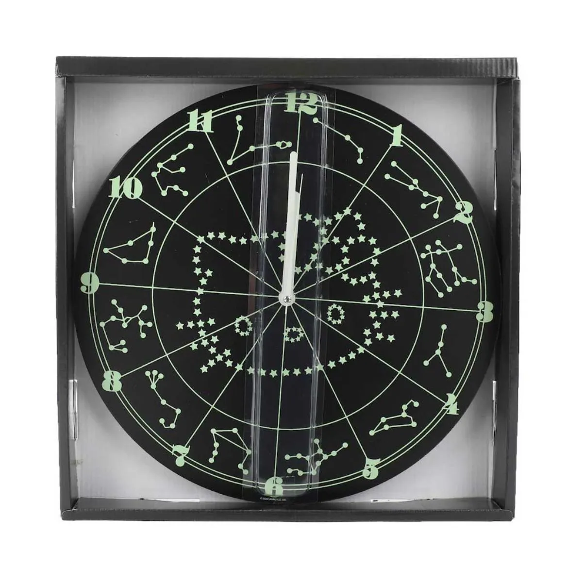 Hello Kitty Zodiac Wall Clock veggklokke selvlysende stjernebilde 34 cm