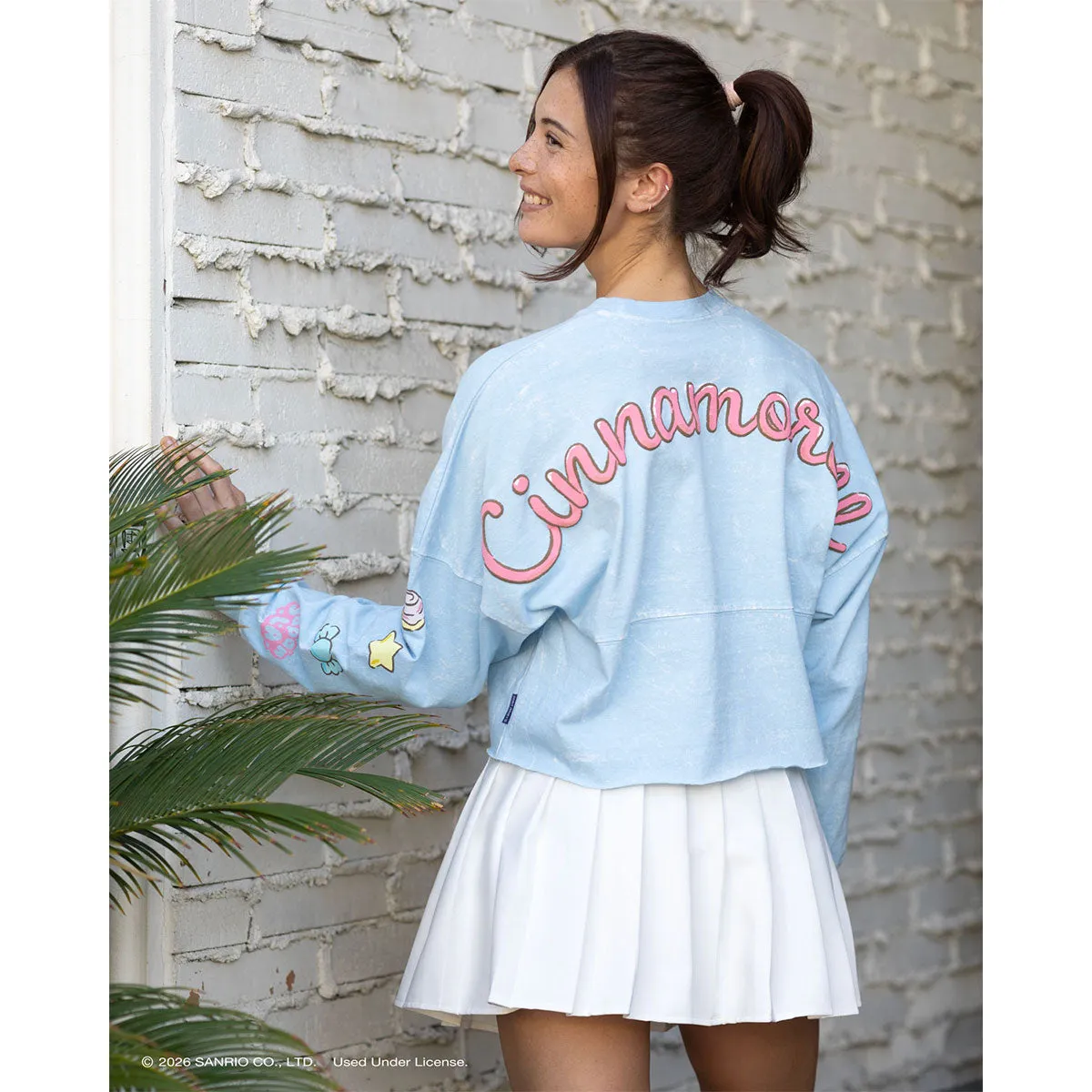 Hello Kitty Cinnamoroll x JapanLA Ribbons Cropped Spirit Jersey genser blå