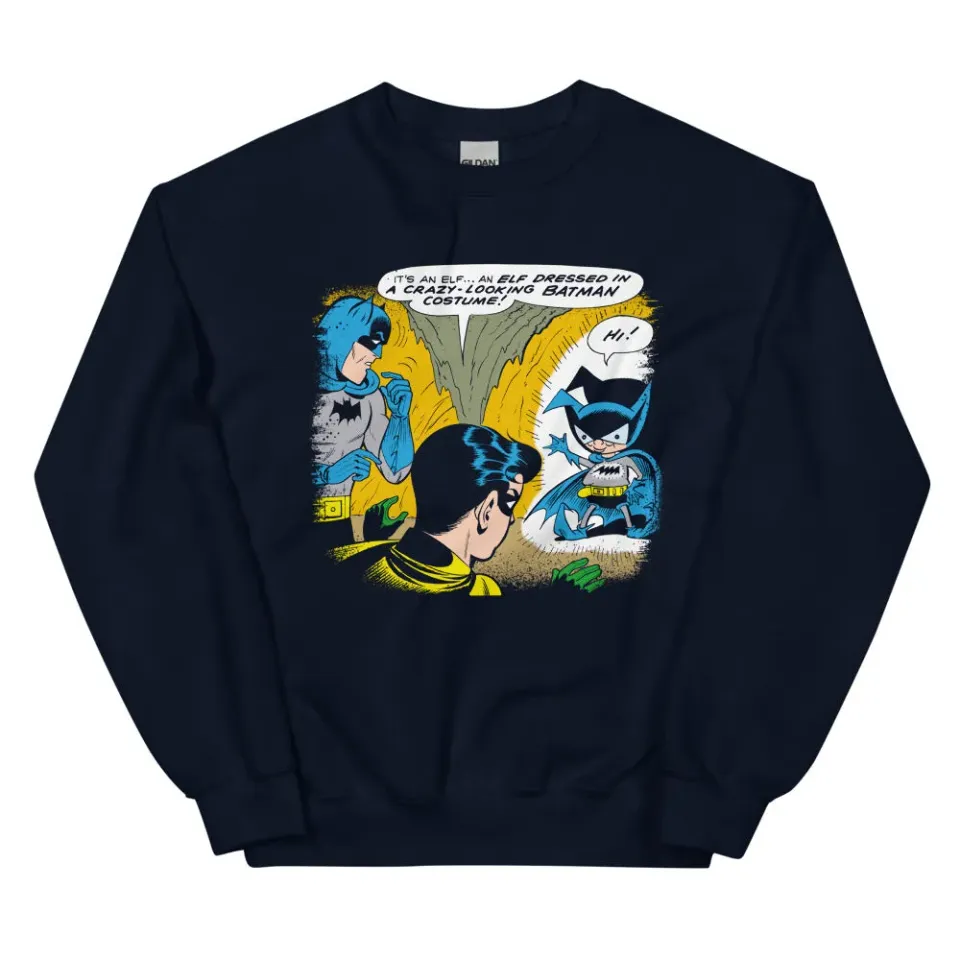 Batman Bat-Mite collegegenser marineblå bomullsblanding