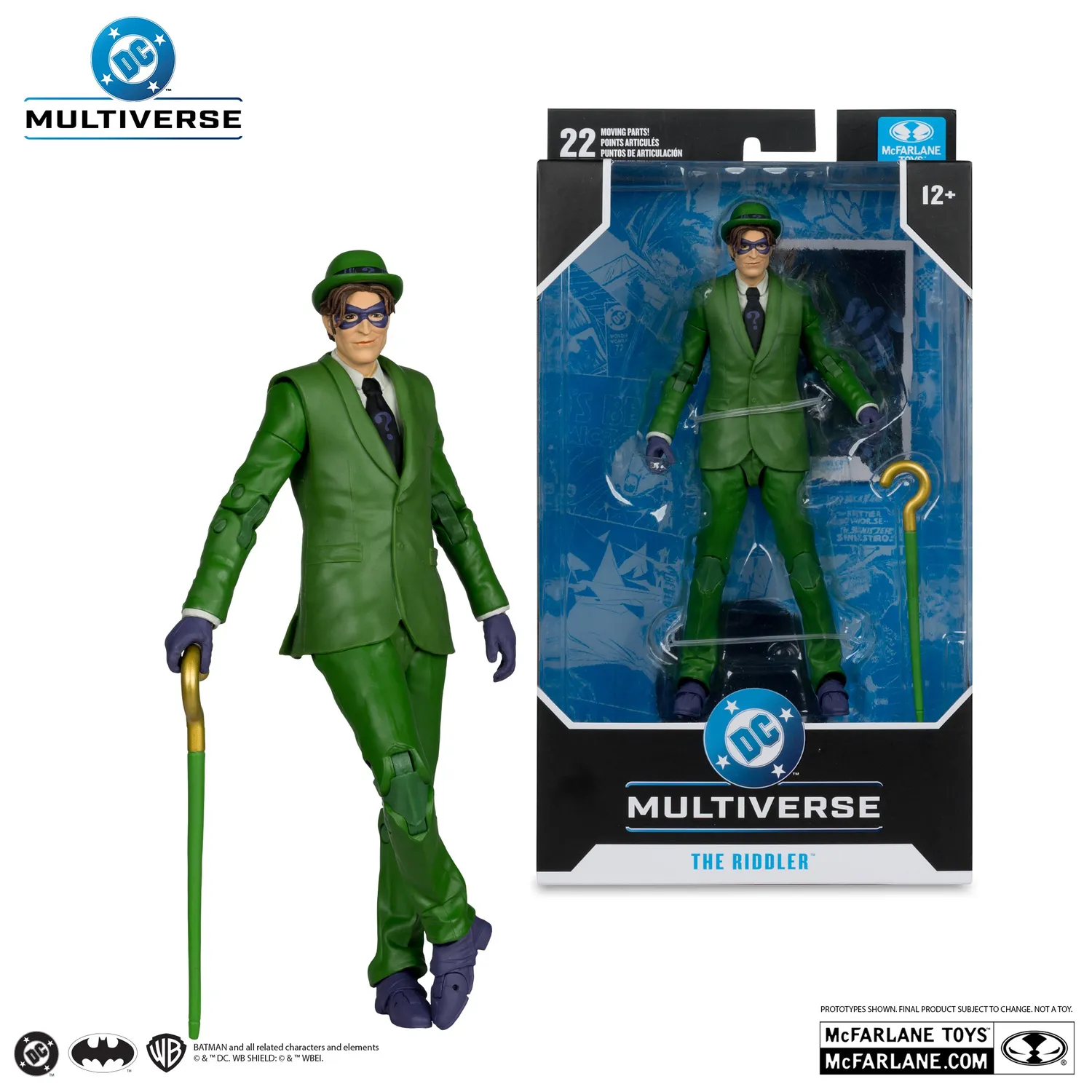 Batman: Hush The Riddler actionfigur 7 tommer med tilbehør