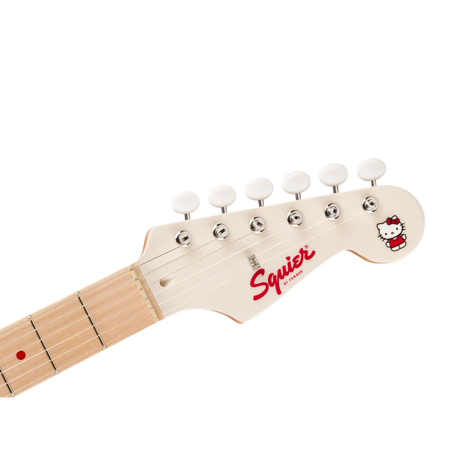 Hello Kitty x Fender Stratocaster elektrisk gitar hvit