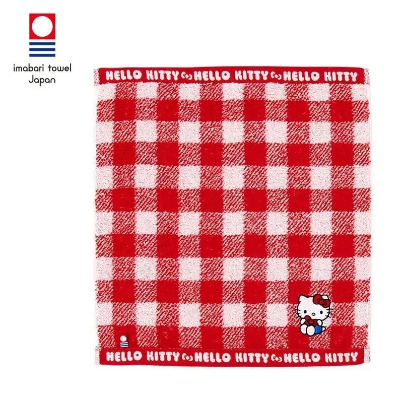 Hello Kitty Gingham Imabari Wash Towel vaskeklut bomull