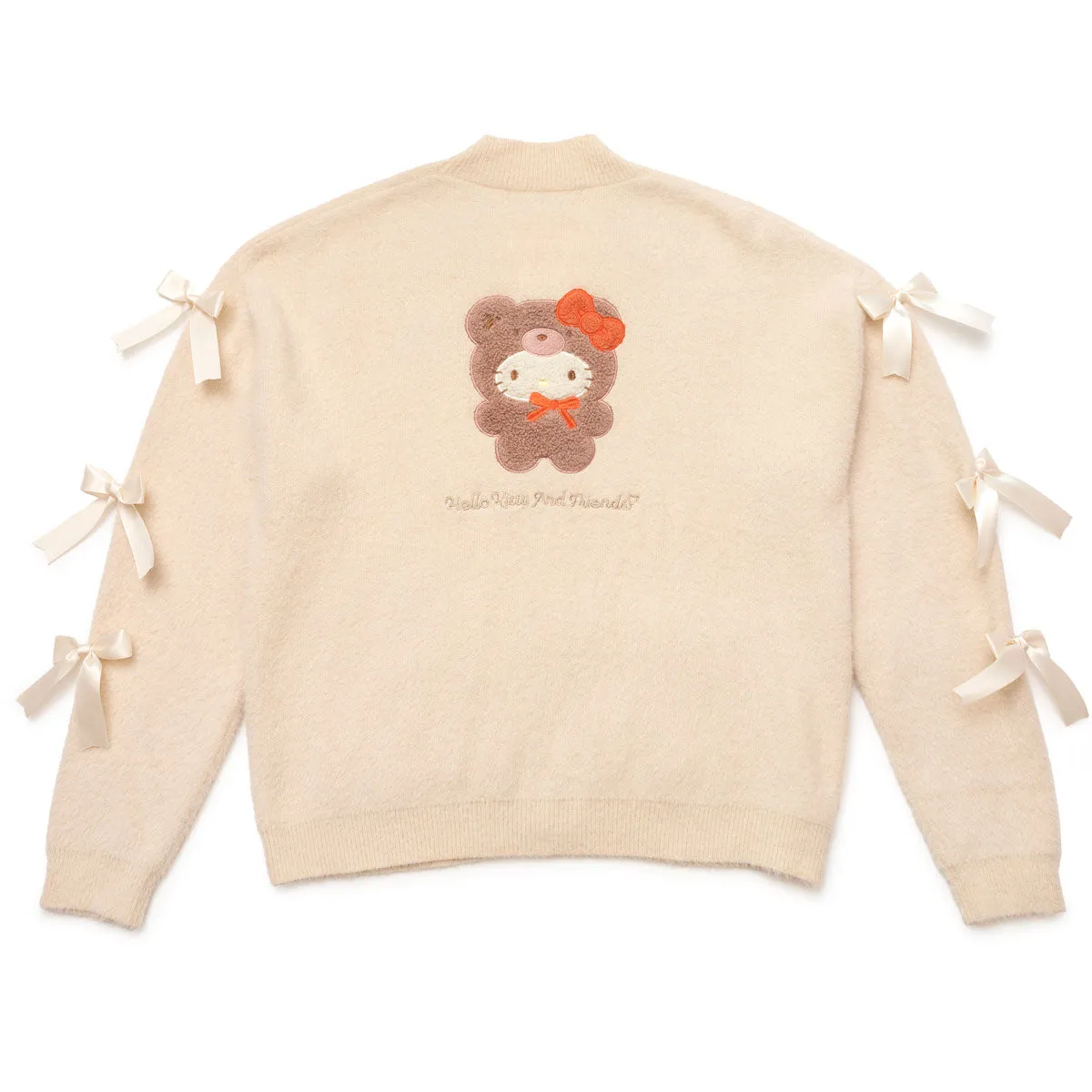 Hello Kitty Cozy Kuma JapanLA cardigan krem S–XXL broderi