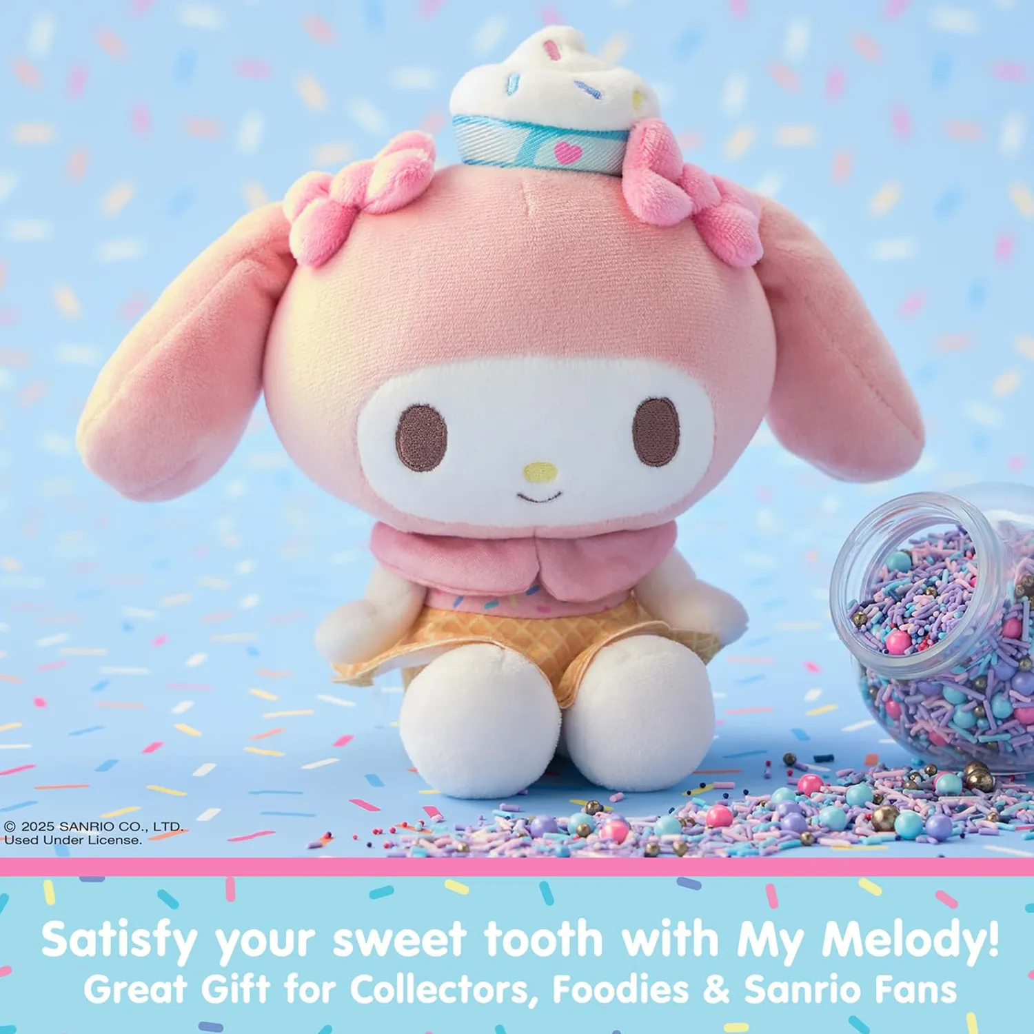 Hello Kitty My Melody x GUND 6" Ice Cream Mascot Plush kosedyr 6 tommer