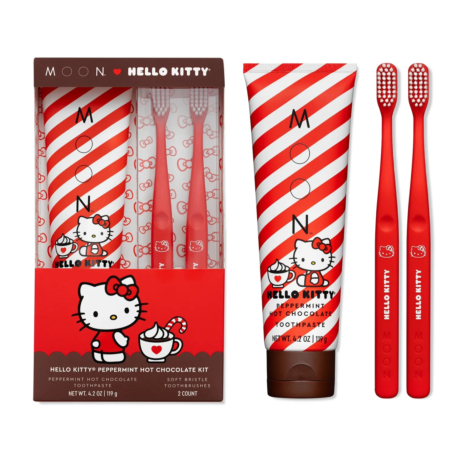 Hello Kitty x MOON Oral Beauty Peppermint Hot Chocolate Kit tannpleiesett