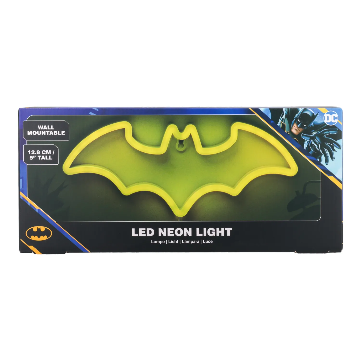 Batman LED-neonlys vegglampe Bat-symbol USB 12,8 cm