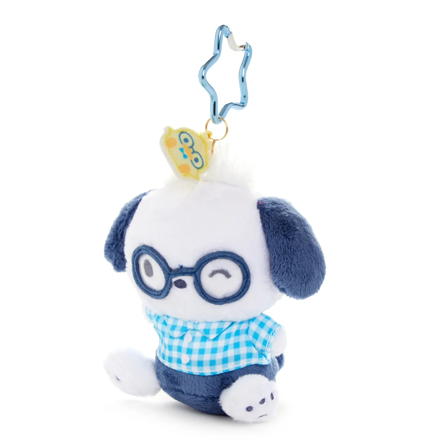 Hello Kitty Pochacco Plush Mascot Keychain plysjnøkkelring med briller
