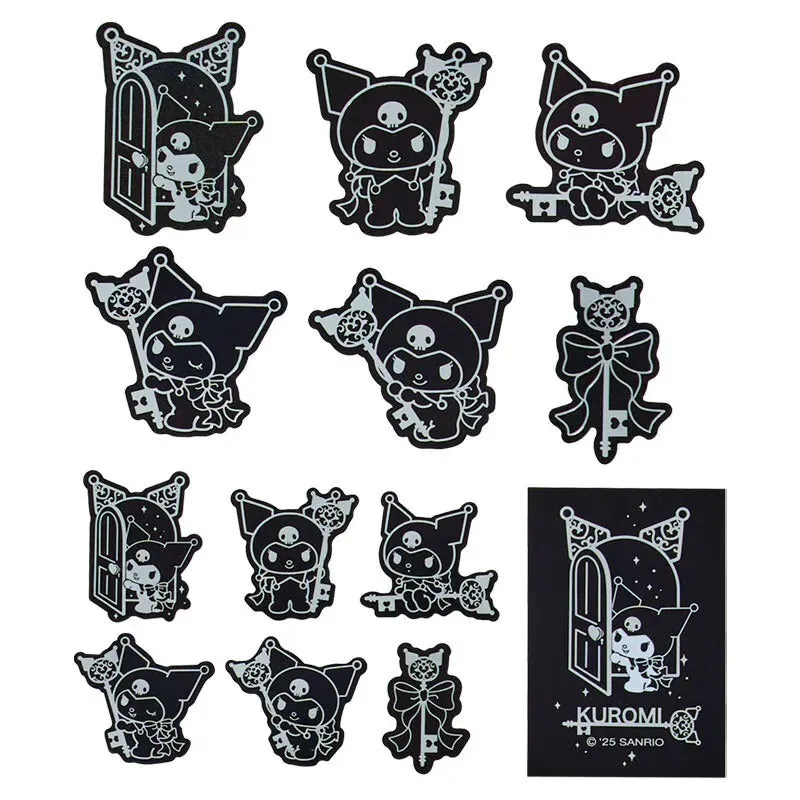 Kuromi 20th Anniversary Special Key Series klistremerker 13 stk sølvfolie